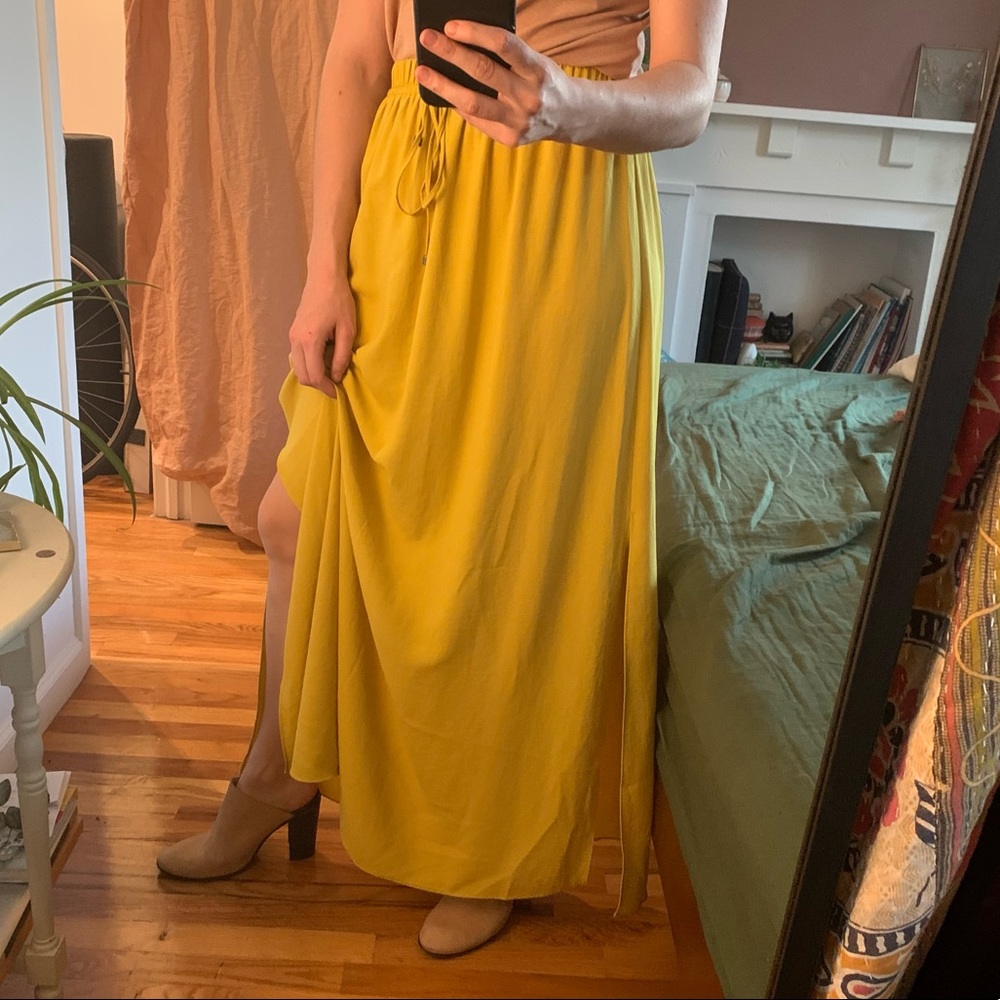 Zara Full-length Golden Skirt